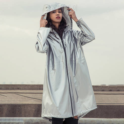 Women&39s Raincoat Luxury Silver Camouflage Long Waterproof Poncho Rain Coat Outdoor Tourist Raincoat Woman Coat Windbreaker Gifts