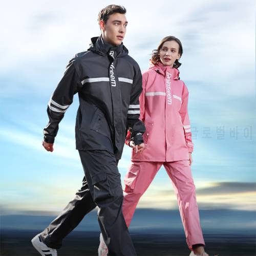 Raincoat Suit Impermeable Women/Men Outdoor Rain Poncho Backpack Reflective Design Cycling Climbing Hiking Travel Rain Cover