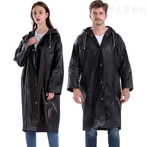 Woman Raincoat Waterproof Long Black Cloth Hoodie Rain Coat Men Outdoor Poncho Portable Cycling Rain-Coat Jackets Water Proof