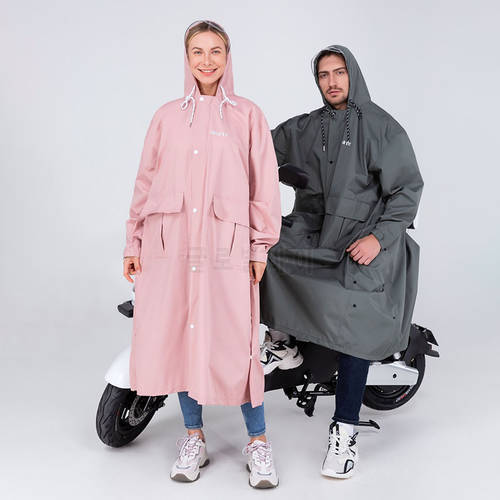 Adult Extended Long Raincoat Yellow Electric Motorcycle Raincoat Poncho Men Women Waterproof Rain Coat Travel Fashion Raincoats