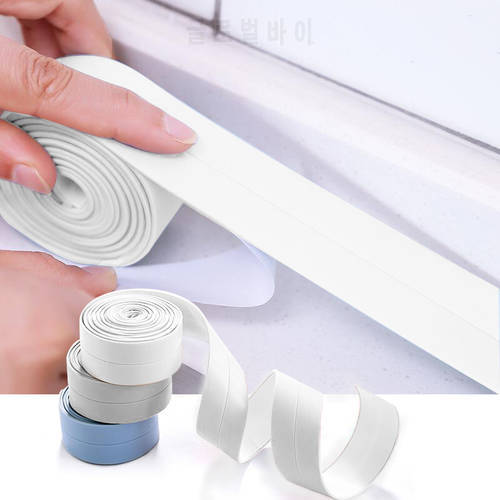 2022 For Bathroom Shower Sink Bath Sealing Strip Tape White PVC Self adhesive Waterproof Wall Sticker for Bathroom Kitchen