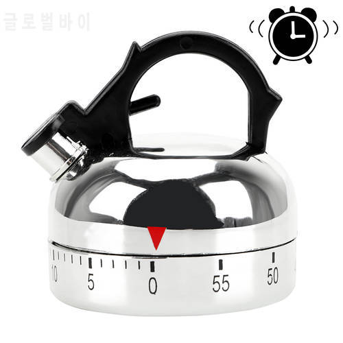 Kettle Shape Countdown Alarm Reminder Cooking Reminders Tools Plastic 60 Minutes Kitchen Timer Mechanical Timer