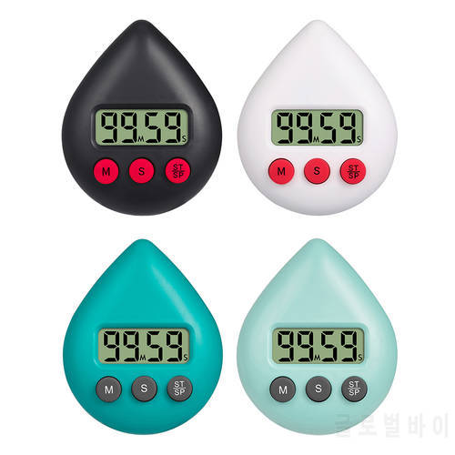 Water Electronic Digital Timer Kitchen Cooking Shower Study Stopwatch Alarm Clock Electronic Cooking Countdown Time Timer