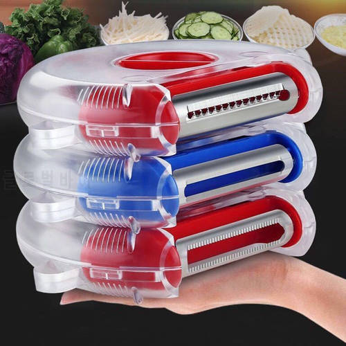 Kitchen Tools Fruit and Vegetable Peeler Vegetable Shredding Tool Stainless Steel Blade Easy To Clean Replace Function 3 In 1