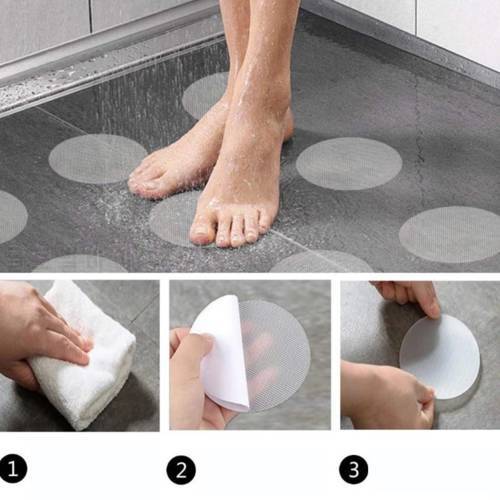 12PCS Bathroom Anti Slip Strips Transparent Shower Stickers Bath Safety Strips Non Slip Strips for Bathtubs Showers Stairs Floor