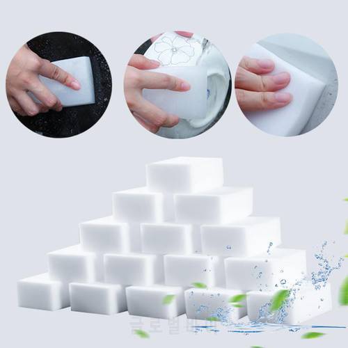 50 Pcs/lot White Melamine Sponge Multi-functional Magic Sponge Eraser for Kitchen Office Bathroom Clean Accessories 100*60*20mm