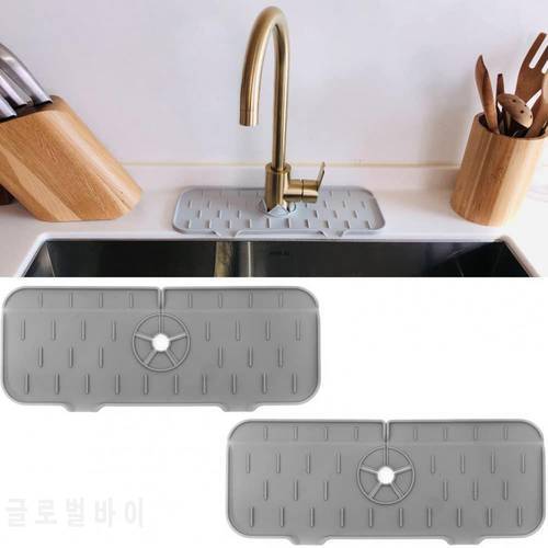 1PC Sink Splash Guard Washable Splash CatcherFaucet Absorbent Mat Silicone Faucet Drip Catcher Ultra Absorbent Faster Drying Mat