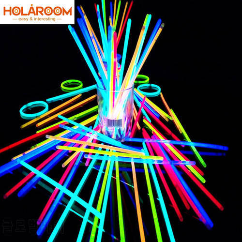 Party Fluorescence Light Glow Sticks Bracelets Necklaces Neon For Wedding Party Glow Sticks Colorful Glow Stick