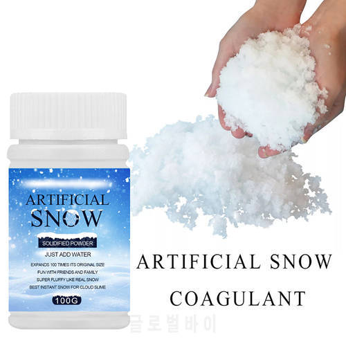 Instant Fake Snow Powder Expands 100 Times Artificial Snow Coagulant Adds 50g Water And 100g Christmas Home Decoration
