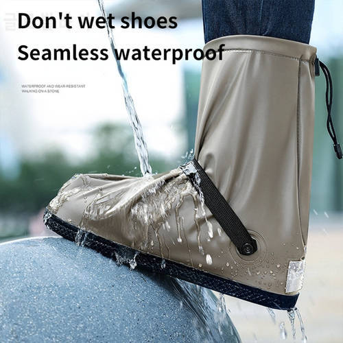 PVC high tube waterproof, non-slip and rain proof silicone shoe cover outdoor travel rain shoes cover