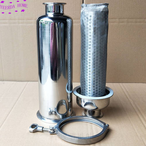 10Inch Sanitary Inline Strainer Fit 38/51mm Pipe Tri Clamp SS304 Stainless Steel Wine Wort Filter Ferrule Body 102mm