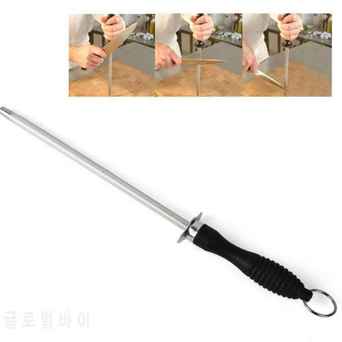 Knife Sharpening Rod 10 Inch Honing Steel Knife Sharpening Carbon Steel Durable Stainless Steel Knife Sharpener Kitchen Tools
