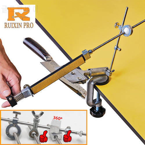Ruixin Pro Knife Sharpener Professional Fixed Angle Machine Diamond Bar Set Whetstone Sharpening Stone Kitchen Tools Accessories
