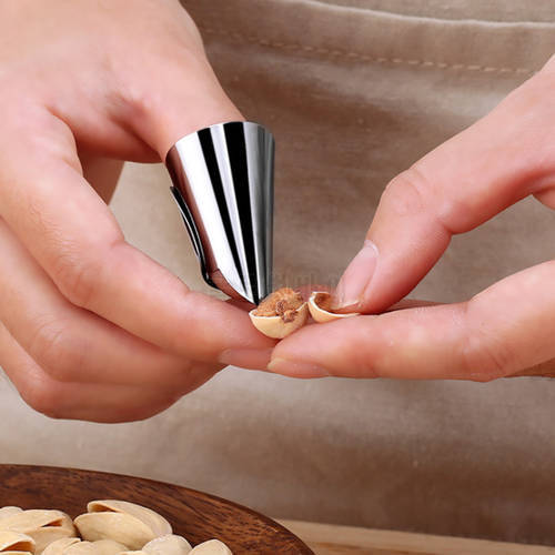 Home Stainless Steel Kitchen Cutting Protection Tools Finger Protectors Peanut Sheller Vegetable Nuts Peeling Finger Guard