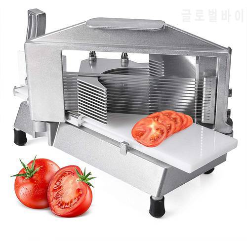 Commercial Tomato Slicer 3/16 inch Heavy Duty Tomato Slicer Tomato Cutter with Built-in Cutting Board for Restaurant or Home Use