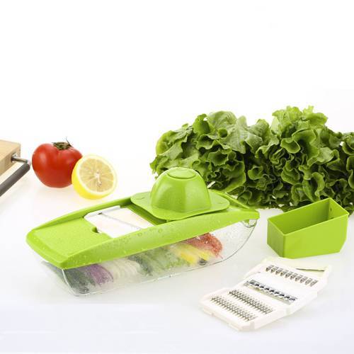 Plastic Salad Box Slicer Box Dicer with 4 Blades Vegetable Graters Kitchen Tools