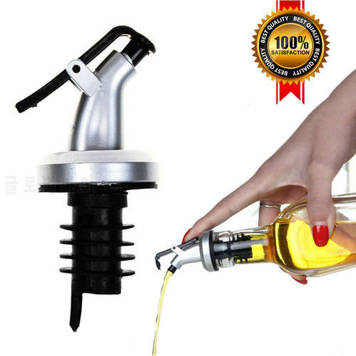 Oil Bottle Stopper Rubber Lock Plug Seal Leak-proof Food Grade Plastic Nozzle Sprayer Liquor Dispenser Wine Pourers Bar Tools