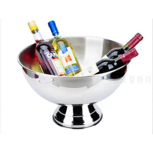 Stainless Steel Ice Cubes Bowl Metal Bar Beer Barrel Champagne Wine Big Ice Bucket Fried Ice Cream Bowl Bar Accessories
