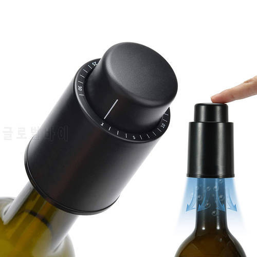 ABS Vacuum Wine Bottle Stopper Sealed Storage Vacuum Memory Wine Stopper Push Style Bar Tools Barware Wine Cork for Wine Lovers