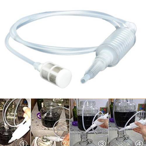 Semi-automatic Home Brew Syphon Pack For Wine Making Hand Knead Siphon Filter Food Grade Tube Transparent Wine Accessories