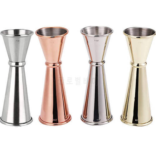 30/60ml Stainless Steel Cocktail Bar Jigger Japanese Double Oz Spirit Measuring Cup Bar Tools Kitchen Party Club Drink Markings