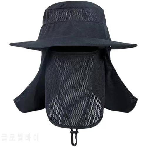 2022 New Outdoor UV Protection Sun Hat sun Hat Men&39s Summer Sun Hat Shawl Fisherman Hat Cover Face Fishing Hat
