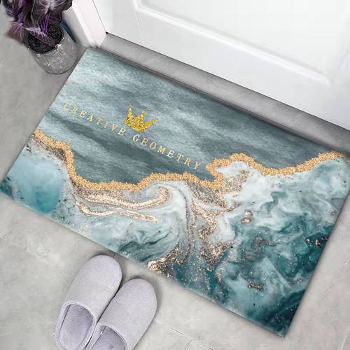 Cobblestone Embossed Bathroom Bath Mat Coral Fleece Non-slip Carpet In Bathtub Floor Rug Shower Room Doormat Memory Foam Pad