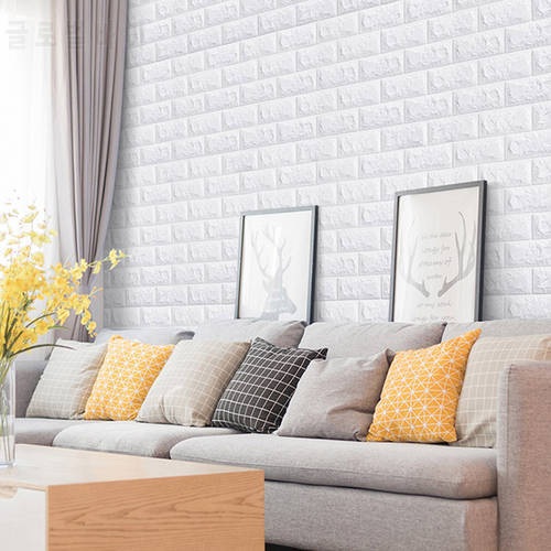 3D Imitation Brick Self Adhesive Wall Sticker Bedroom Decoration Waterproof Wallpaper Living Room TV Background Decoration