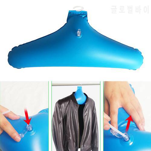 5Pcs PVC Inflatable Foldable Clothes Hanger Rack Non Slip Portable Coat Holder