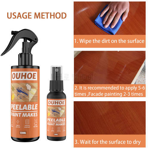 Furniture Protective Coating Spray Safe and Non-toxic Protective Film Easy Clean Tear Off Isolates Film Waterproof Scratch-proof