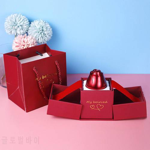 Rose Lifting Jewelry Gift Box For Valentine&39s Day Mother&39s Day Wedding Anniversary Christmas Gift Storage Box Girlfriend Gift