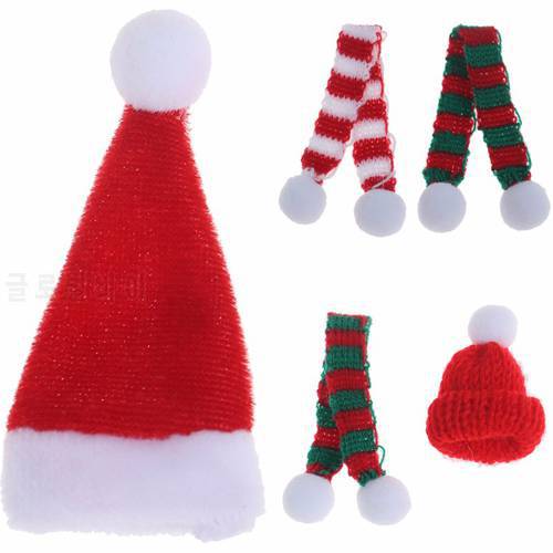 Miniature Accessories Christmas hat scarf 1:12 mini Decoration for christmas Lollipop for doll