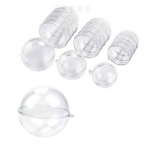 15pairs Of 30pcs Of Plastic Ball Hollow Ball Christmas Decoration Hanging Ball Shopping Mall Sky Window Transparent Ball