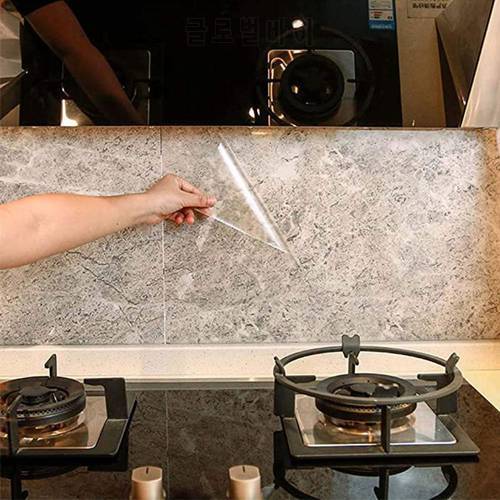 Selfadhesive Kitchen Waterproof Oilproof ClearGlossy Wallpaper Adhesive Film Kitchen Tile Film Sticker Kitchen Protective Film
