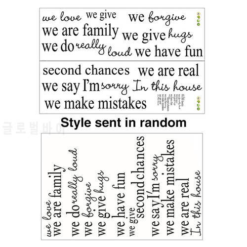 Stair Decals Wall Sticker Quote We Are Family In This House Vinyl Art Home Decor high quality PVC Sticker