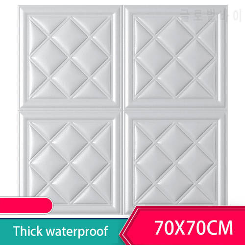 10pcs/5pcs 3D Self-adhesive Foam Brick Thicken Wallpaper Waterproof and Oilproof DIY Wallpaper Room Living Room Home Decoration