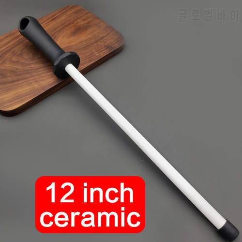 12 inch 1 Pcs Ceramic(zirconia) Rod Knife Sharpener With ABS Handle Sharpening For Chefs Steel Knives Kitchen Assistant Helper