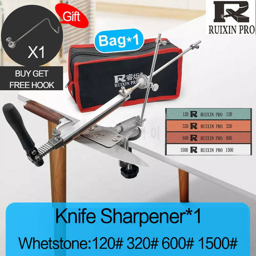 RUIXIN PRO RX008 Knife Sharpener 360° Rotary Metal Material Knife Sharpening System Sharpening Whetstone Diamond Agate Stone Set
