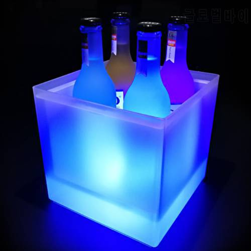 3.5L Color Waterproof Plastic LED Ice Bucket Bar Nightclub Light Up Champagne Whiskey Beer Bars Night Party CF-305BF