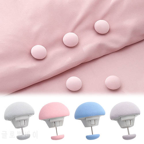 4/8PCS BedSheet Quilt Clip One Key To Unlock Blankets Cover Fastener Clip Holder BedSheet Mushroom Shape Macaron Non-Slip Fitted