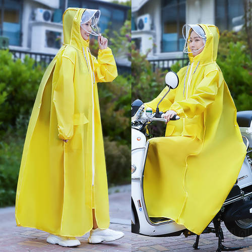 Rainstorm Single Raincoats Cycling Full Body Transparent Raincoats Hooded Pupils Poncho Jas Hujan Rain Coat Waterproof DI50YY