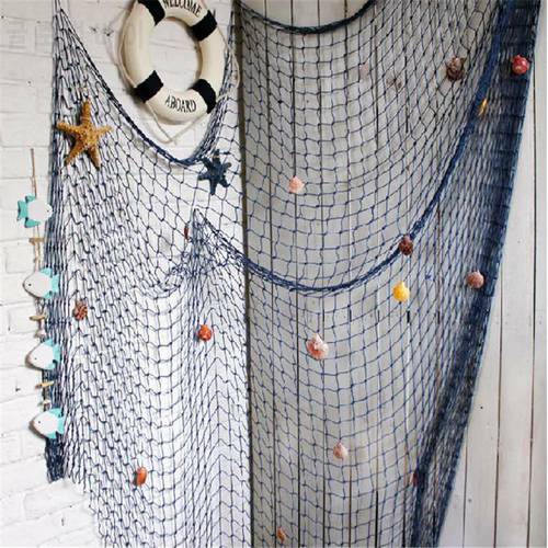 100*200CM Big Fishing Net Supplies Home Decoration Wall Hangings Fun The Mediterranean Sea Style Household Decor Wall Stickers