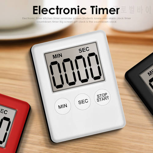 1PC Kitchen Timer Cooking Baking Count Up Countdown Alarm Clock LCD Digital Screen Timer Home Magnet Clock Kitchen Gadgets