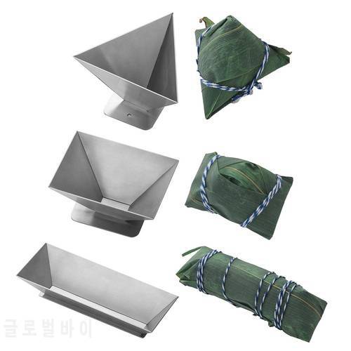 304 Stainless Steel Zongzi Mould DIY Traditional Chinese Food Rice Dumplings Rice Pudding Making Molds Triangular Shape
