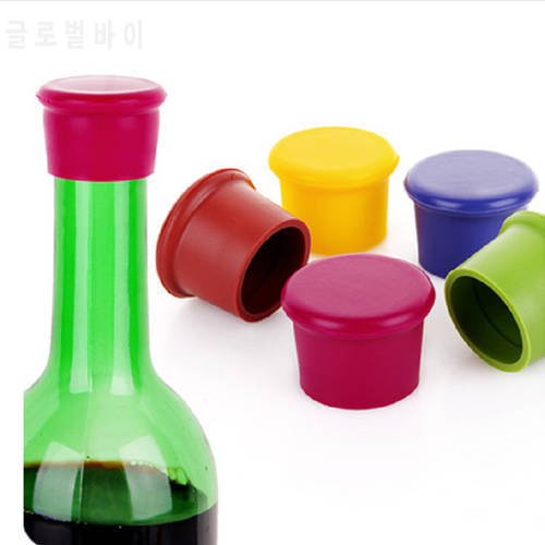3pcs Fashion Silicone Bottle Caps Multicolor Reusable Wine Beer Bottle Caps Drink Saver Sealer Bottle Cover Plug Bar Tools