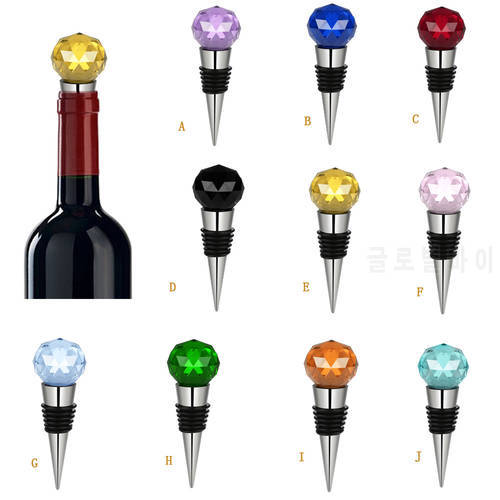Diamond Crystal Stainless Steel Champagne Stopper Sparkling Wine Bottle Plug Seal Wine Bottle Stopper Kitchen Bar Tools 30mm
