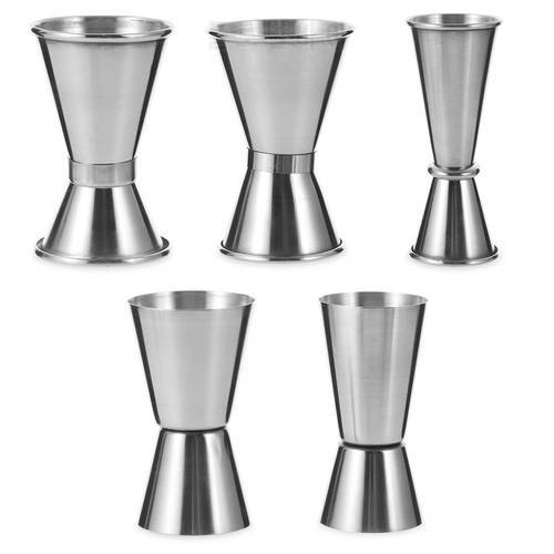 Multi-size Silver Stainless Steel Measure Cup Jigger Cup Cocktail Shaker Dual Shot Barware Drinking Spirit Kitchen Bar Tools