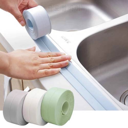 Sealing Tape PVC Wall Stickers Kitchen Sink Bathroom Toilet Strong Tape Waterproof Moisture-Proof Anti-Mold Protector 3.2mx2.2cm