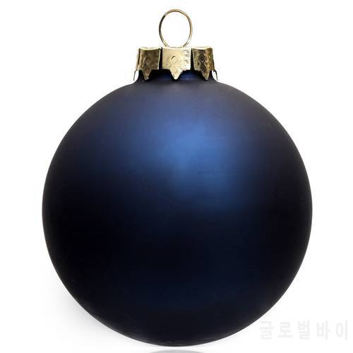 Promotion - 5PCS/PAK, Home Event Party Christmas Xmas Decoration Ornament 80mm Painted Deep Blue Glass Bauble Ball - Matte