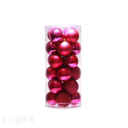 24 PCS 4cm 6cm 8cm Modern Shiny Christmas Tree Ball Baubles Party Wedding Hanging Ornament Christmas Decoration Supplies